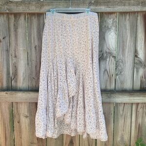 Sundance cotton blend lace skirt